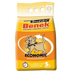 SUPER BENEK Economic 5L żwirek dla kota, bezzapachowy