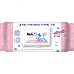 Bobini Baby Sensitive, chusteczki nawilżane dla dzieci, 60 sztuk