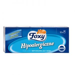 Foxy Hipoalergiczne, chusteczki higieniczne,10 sztuk