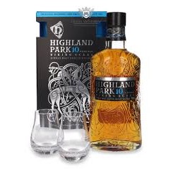 Whisky Highland Park 10YO 40% 0,7L kartonik + 2 szkl.