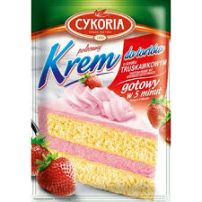 Krem do Tortów Truskawkowy 100g.Cykoria