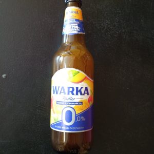 Piwo Warka Radler Mango z Pomarańczą „0” 0,5L but.zwr.