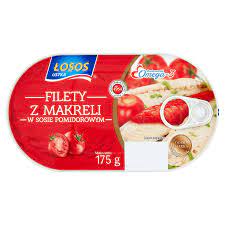 Filety z Makreli w  sosie pomidorowym  170 g. puszka