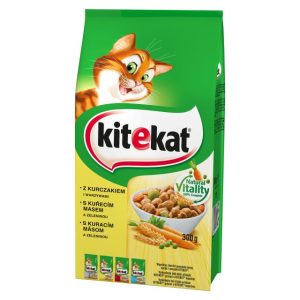 KITEKAT kurczak z warzywami 300 g sucha karma dla kota